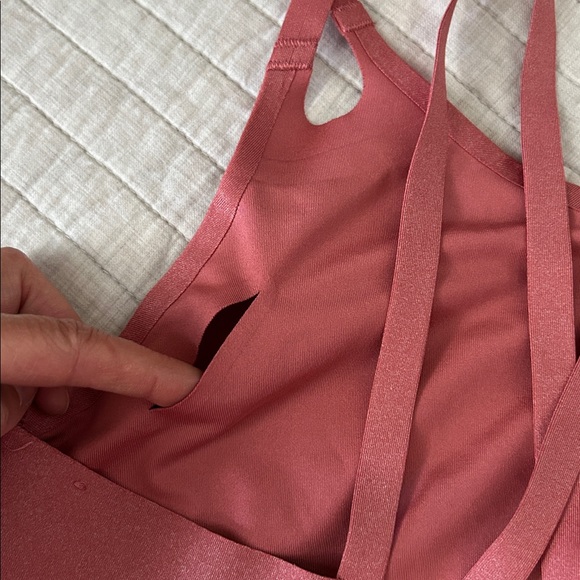 Adidas Mauve rose shimmer aeroready medium strap sport bra - Picture 6 of 9